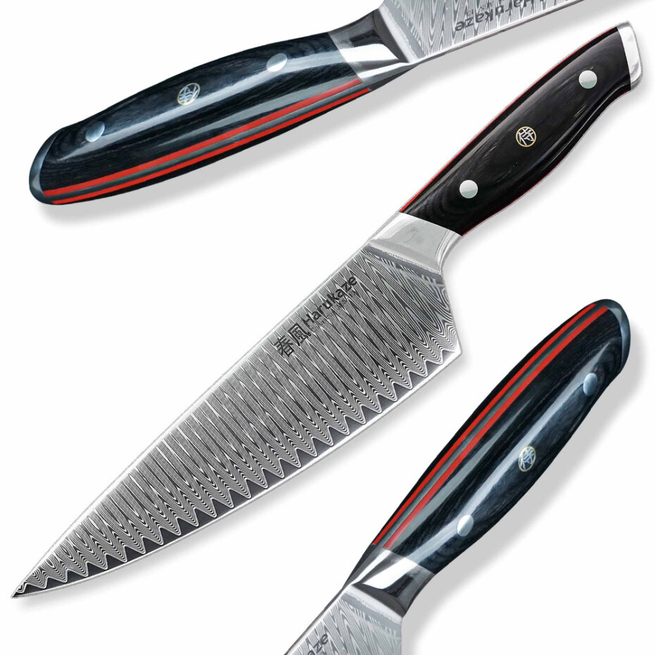 Japonský nůž GYUTO HARUKAZE PROFESSIONAL 20 cm, černá, Dellinger - main (1)
