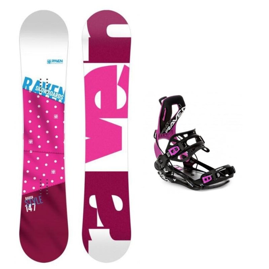 Raven Style Pink dámský snowboard + Raven Fastec FT360 black/fuchsia dámské snowboardové vázání - main (0)