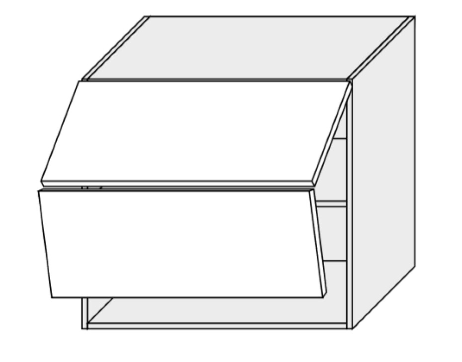 ArtExt Kuchyňská skříňka horní, W8B / 80 Aventos Quantum Barva korpusu: Grey - main (1)