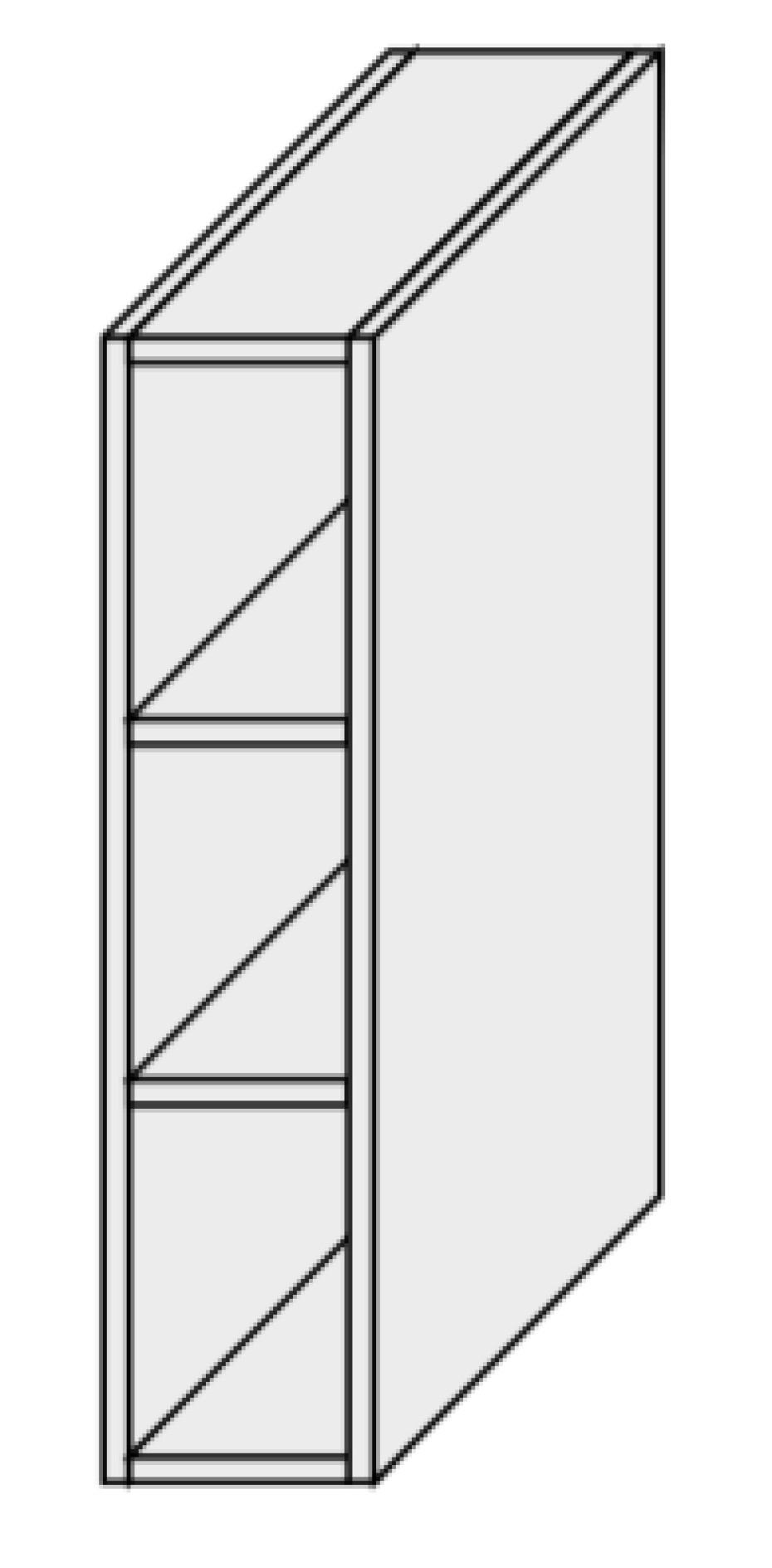 ArtExt Kuchyňská skříňka horní, W15 Tivoli Barva korpusu: Grey - main (1)
