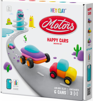 Product detail of Hey Clay Kreativní sada - Veselé autíčka - TM Toys